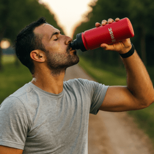 20250918_1444_Runner's Refreshing Hydration_remix_01k5edjkgqft7srhm66jqef3gm Water Bottle